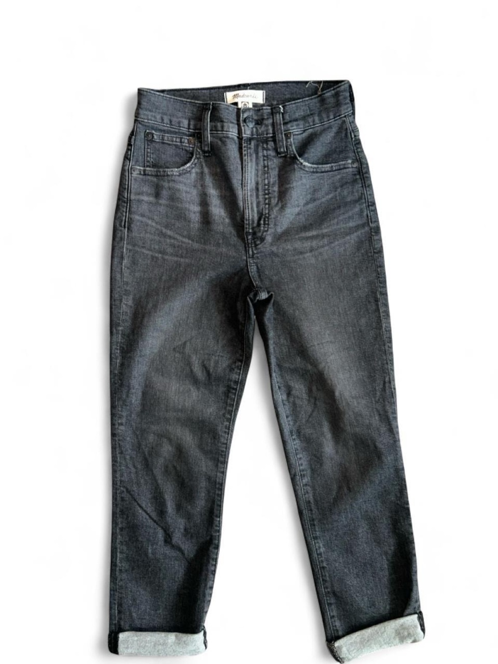 Madewell Men's Washed Black Slim Straight Jeans